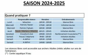 Séances 2024-2025