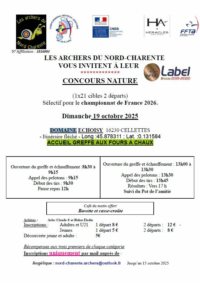 Concours nature Mansles 19 octobre 2025