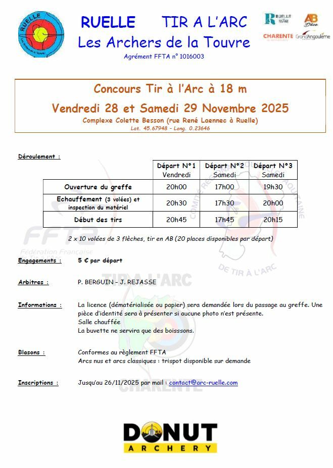 2x18m Ruelle 28 et 29 novembre 2025
